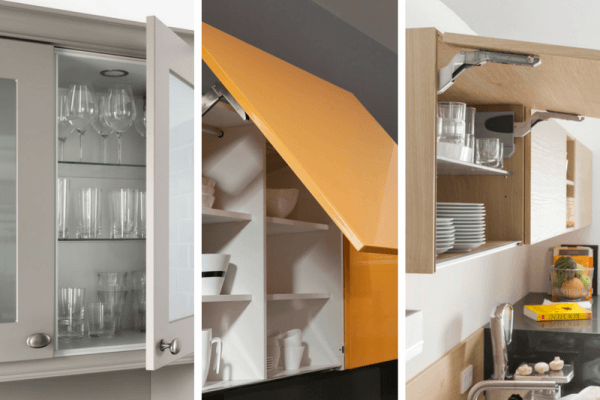 górne szafki do kuchni - jakie otwieranie